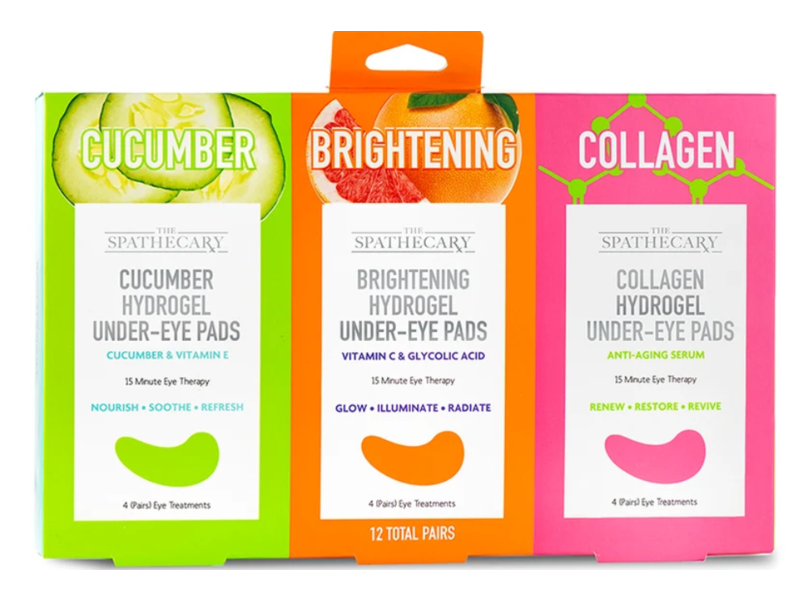 The Spathecary Hydrogel Under-Eye Pads, Cucumber, Brightening & Collagen,12 Pairs