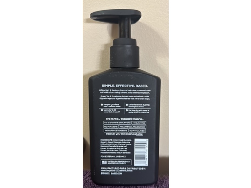 Based Daily Facial Cleanser, Purifying, 6.8 fl oz/200 mL