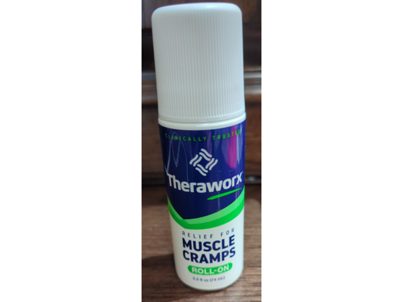 Theraworx Muscle Cramps Relief Roll-On, 2.5 fl oz/74 mL