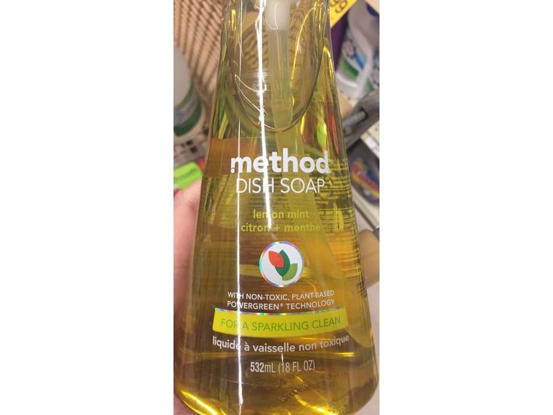 Method Dish Soap, Lemon Mint, 18 fl oz/532 mL