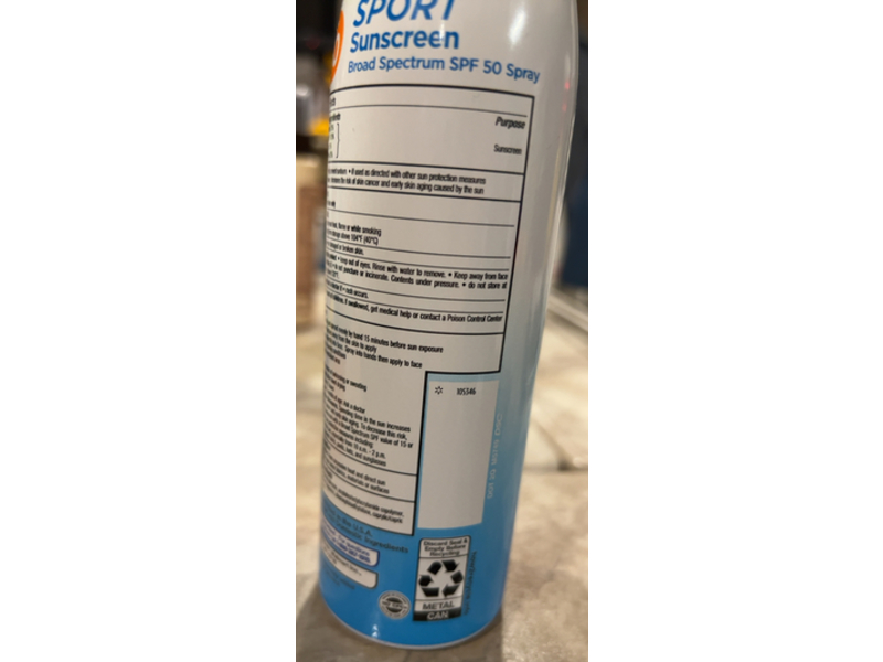 Equate Sports Sunscreen Spray, SPF 50, 5.5 oz/156 g