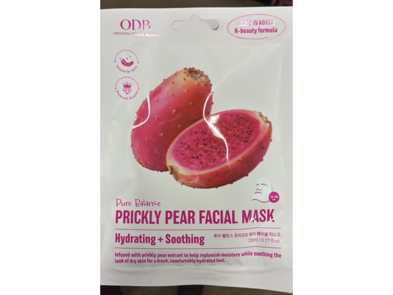 Innerest Beauty Pure Balance Facial Mask, Prickly Pear, 0.77 fl oz/23 mL