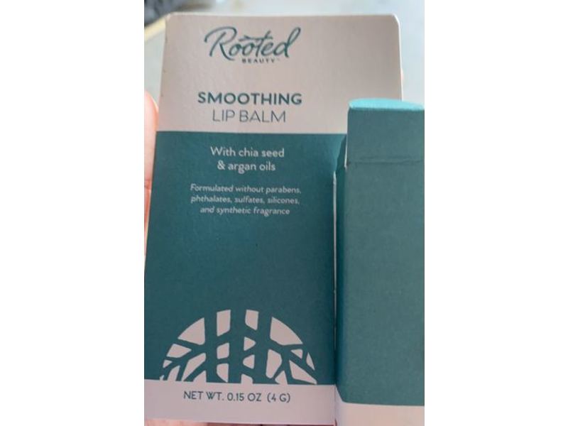 Rooted Beauty Smoothing Lip Balm, Chia Seeds & Argan Oils, Mint, 0.15 oz/4 g