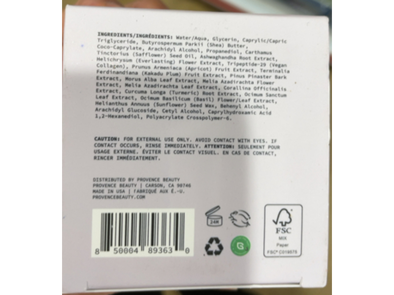 Provence Beauty Daydream Adaptogen Moisturizer Cream, 2 fl oz/60 mL