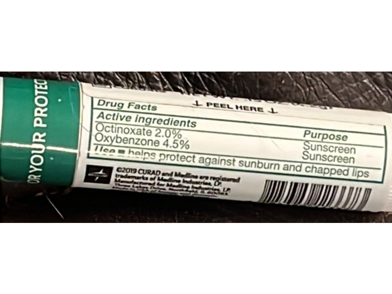 Curad Sunscreen Lip Balm, Mint, SPF 15