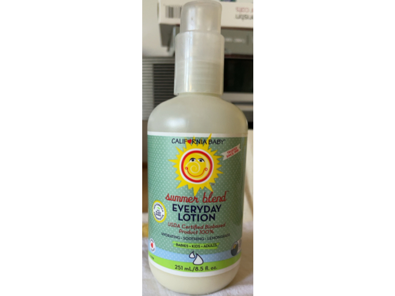 California Baby Summer Blend Everyday Lotion, 8.5 fl oz/251 mL