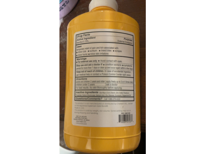 Meijer Medicated Body Powder, Cornstarch, 10 oz/283 g