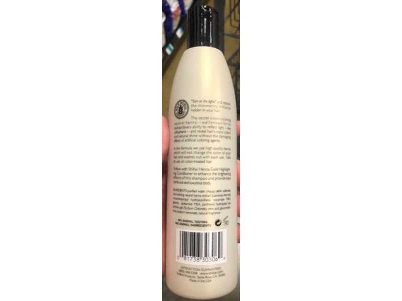 ShiKai Henna Gold Highlighting Shampoo, 12 fl oz/355 mL