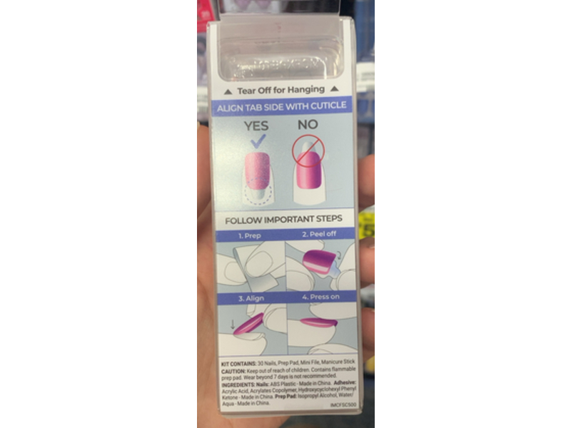 Color FX By Impress The No Glue Mani Kit, The Weekends, 30 Count