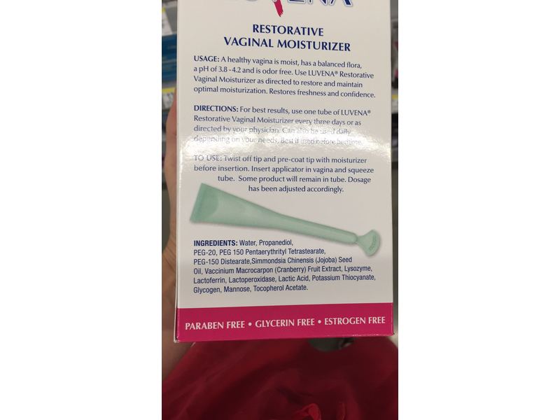Luvena Restorative Vaginal Moisturizer, 5g pre-filled applicators, 6 ea  Ingredients and Reviews