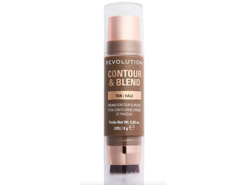 Revolution Beauty London Reloaded Contour & Brush Stick, Tan, 0.28 oz/8 g
