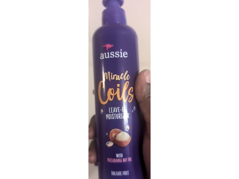 Aussie Miracle Coils Leave-In Moisturizer, Macadamia Nut Oil, 8.5 fl oz/251 mL