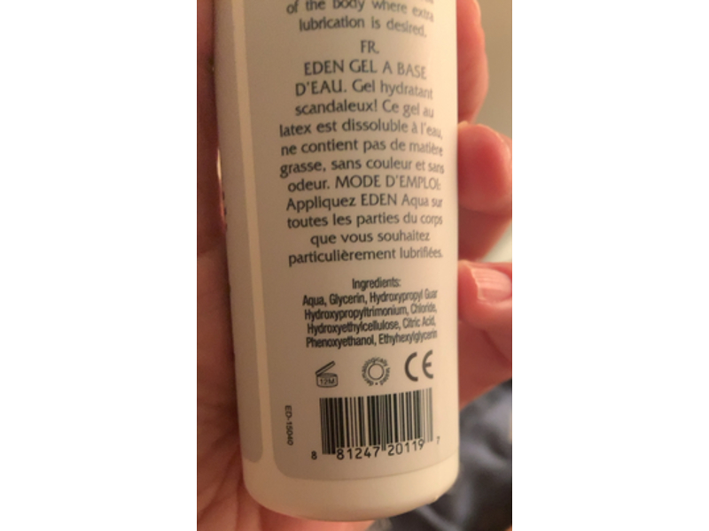 Eden Personal Lubricant, Aqua Pure, 4 fl oz/118 mL