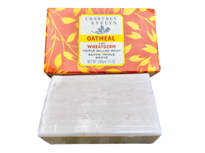 Crabtree & Evelyn Triple Milled Soap, Oatmeal & Wheatgerm, 7 oz/200 g