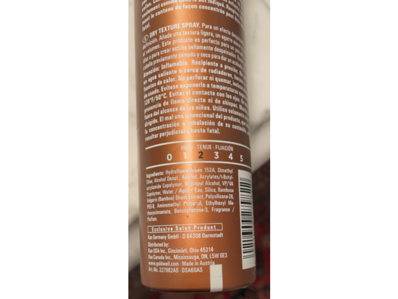 Goldwell Stylesign Creative Dry Texture Spray, Dry Boost 2, 5.4 oz/155 g