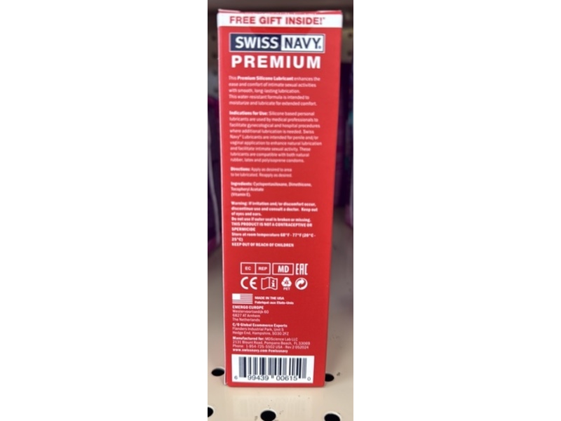 Swiss Navy Premium Lubricant, 3.1 fl oz/91 mL