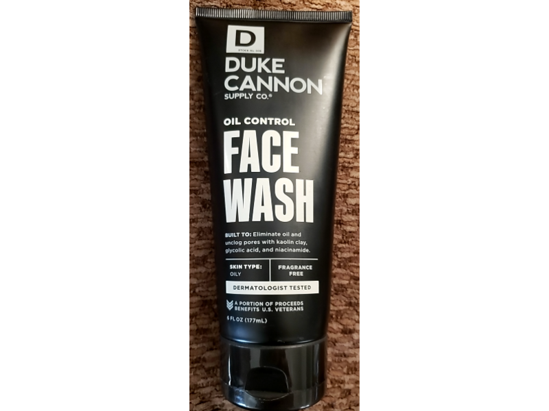 Duke Cannon Oil Control Face Wash, 6 fl oz/177 mL