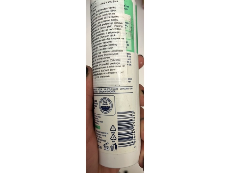 Dm Balea Beauty Expert Liquid Peeling Toner, 2% BHA, 4.2 fl oz/125 mL