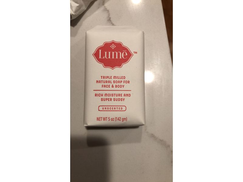 Lume Triple Milled Natural Soap for Face & Body, 5 oz /142 gm