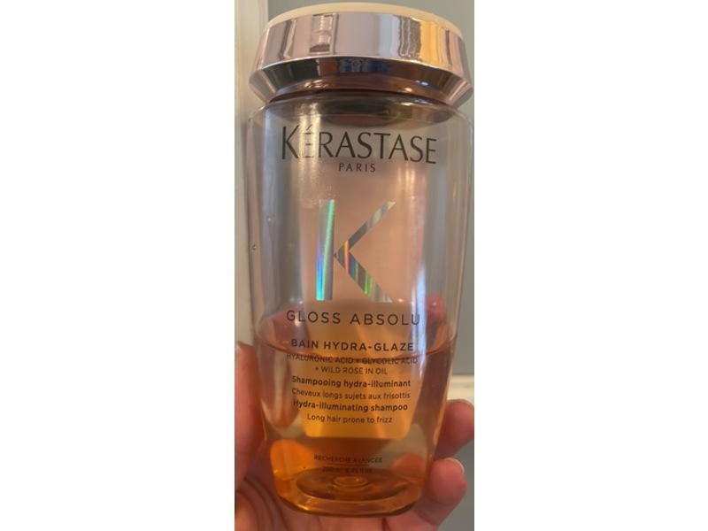 Kerastase Gloss Absolu Bain Hydra-Glaze Hydra-Illuminating Shampoo, Hyaluronic Acid + Glycolic Acid + Wild Rose In Oil,.45 fl oz/250 mL