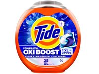 Tide Oxi Boost Laundry Detergent Pods, 37 oz/1.05 kg, 25 Pods - thumbnail 1