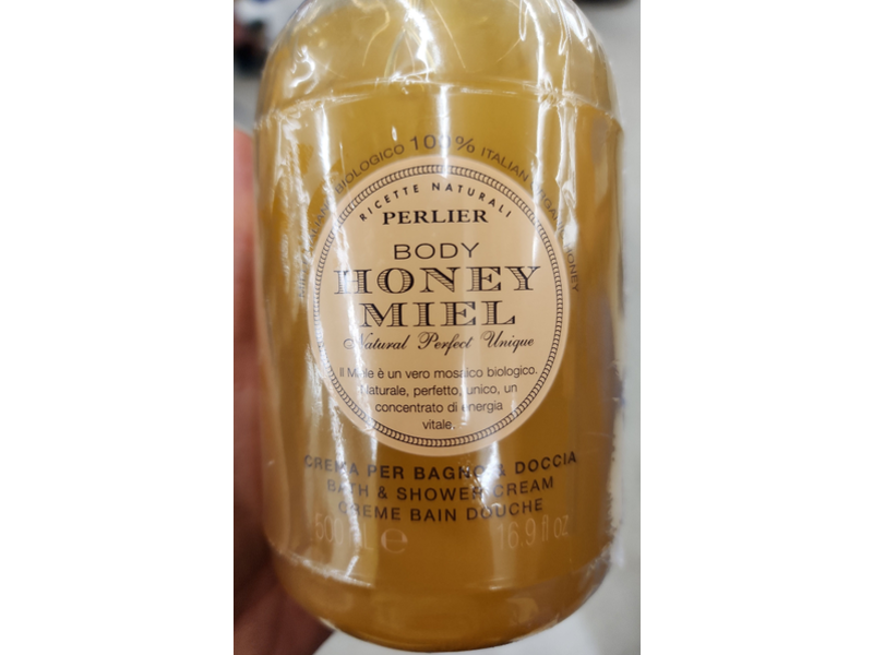 Perlier Bath & Shower Cream, Honey Miel, 16.9 fl oz/500 mL
