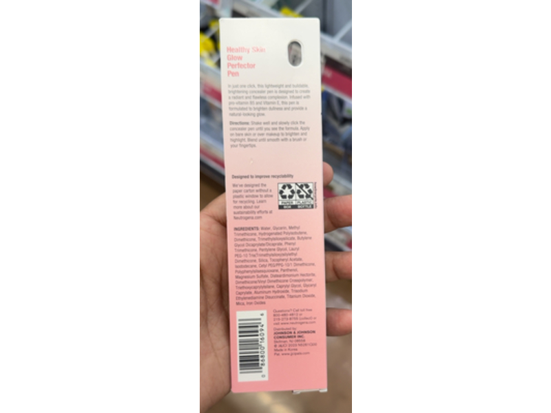 Neutrogena Healthy Skin Glow Perfector Pen, Tan, 0.1 oz/2.83 g