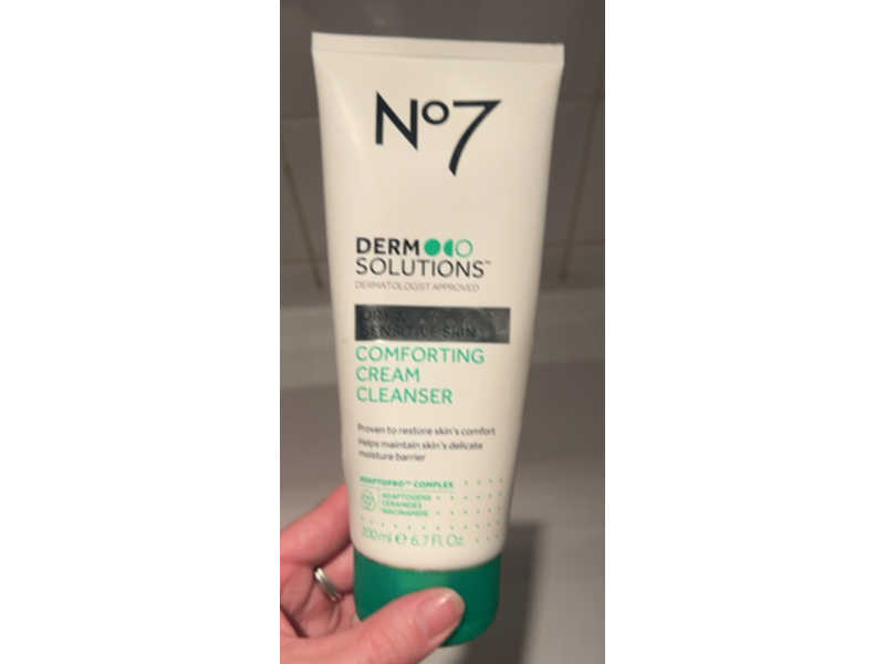No7 Derm Solutions Comforting Cream Cleanser, 6.7 fl oz/200 mL