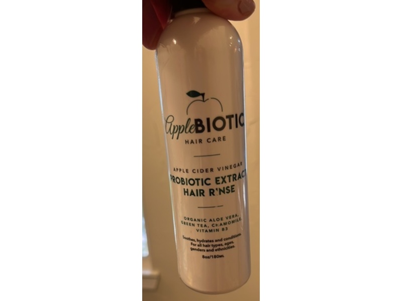 AppleBiotic Apple Cider Vinegar Probiotic Extract Hair Rinse, 8 oz/180 mL