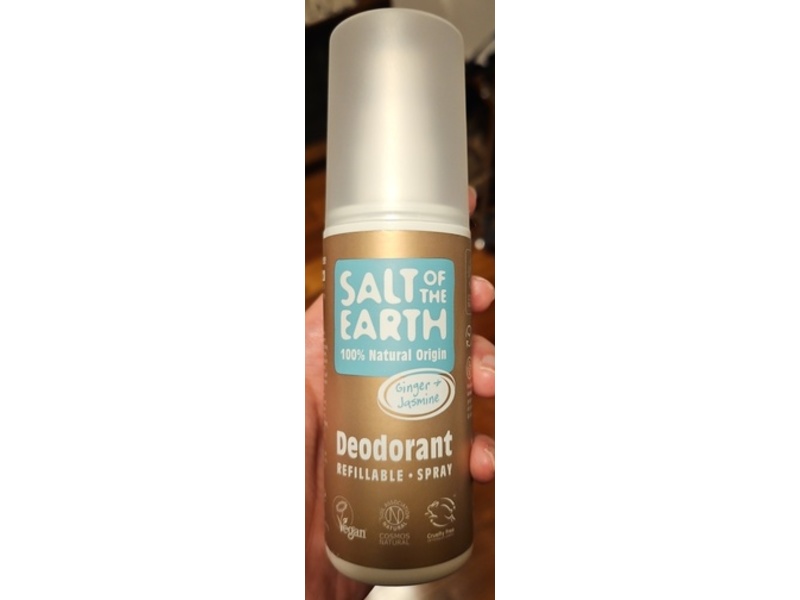 Salt Of The Earth Deodorant, Ginger + Jasmine, 3.38 fl oz/100 mL