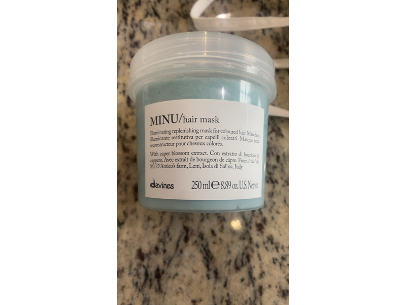 Davines Minu Hair Mask, Caper Blossom Extract, 8.45 fl oz/250 mL