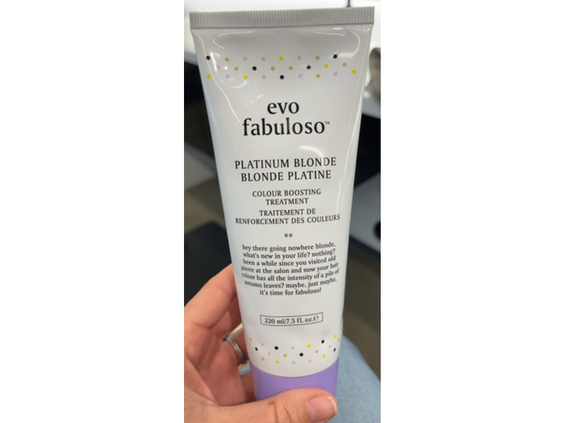 Evo Fabuloso Colour Boosting Treatment, Platinum Blonde, 7.5 fl oz/220 mL