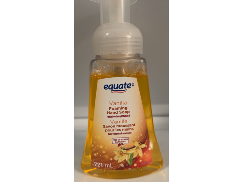 Equate Foaming Hand Soap, Vanilla, Vitamin E, 221 mL