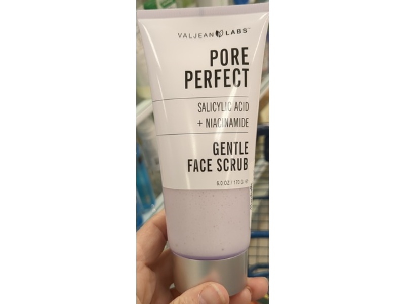Valjean Labs Pore Perfect Gentle Face Scrub, Salicylic Acid+Niacinamide , 6 oz/170 g