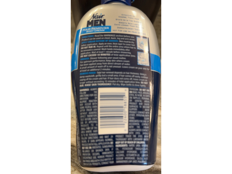 Nair Men Hair Removal Body Cream, 13 oz/368 g