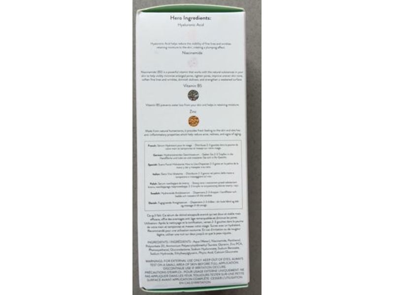 Beautaniq Beauty BB Raindrench Serum, Hyaluronic Acid, Niacinamide & Vitamin B5, 1.0 fl oz/30 mL