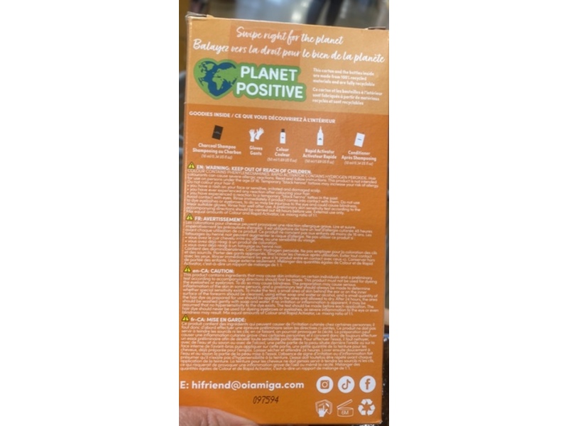 Oiamiga Permanent Hair Color, #4.63 Chocolate, 4.06 fl oz/120 mL