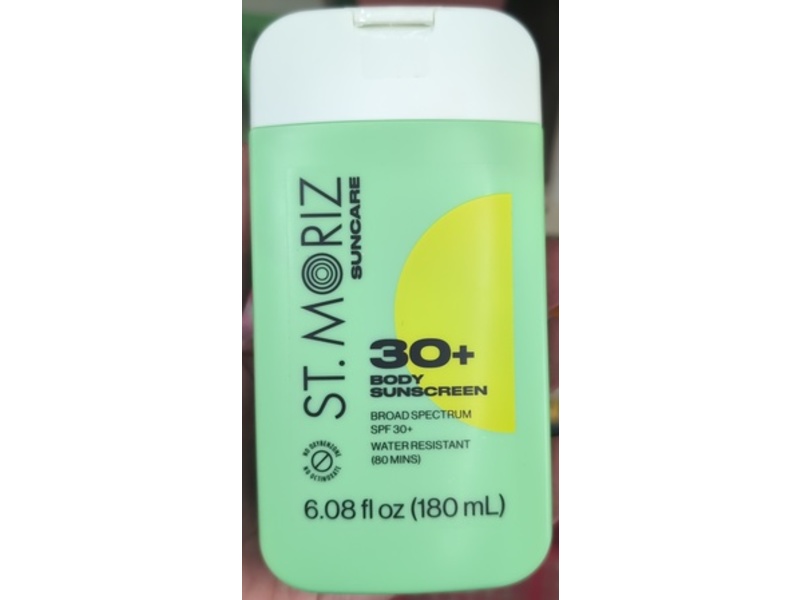 St Moriz Suncare Body Sunscreen, SPF 30+, 6.08 fl oz/180 mL