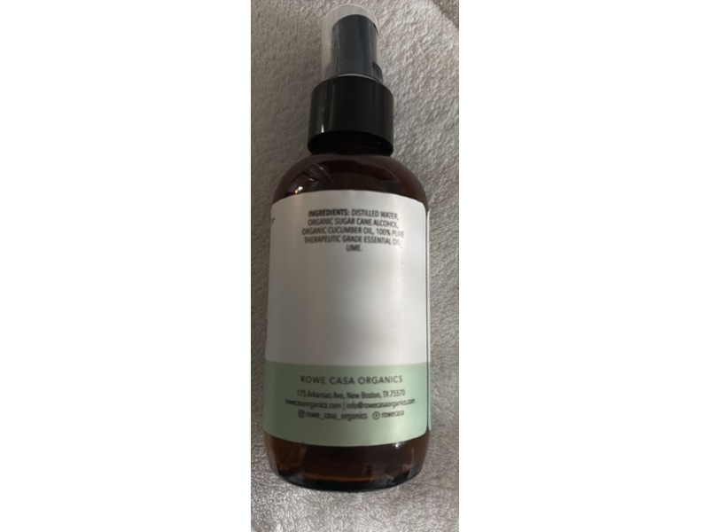 Rowe Casa Organics Body Care Collection Body Mist, Cucumber + Lime, 4 oz/118 mL