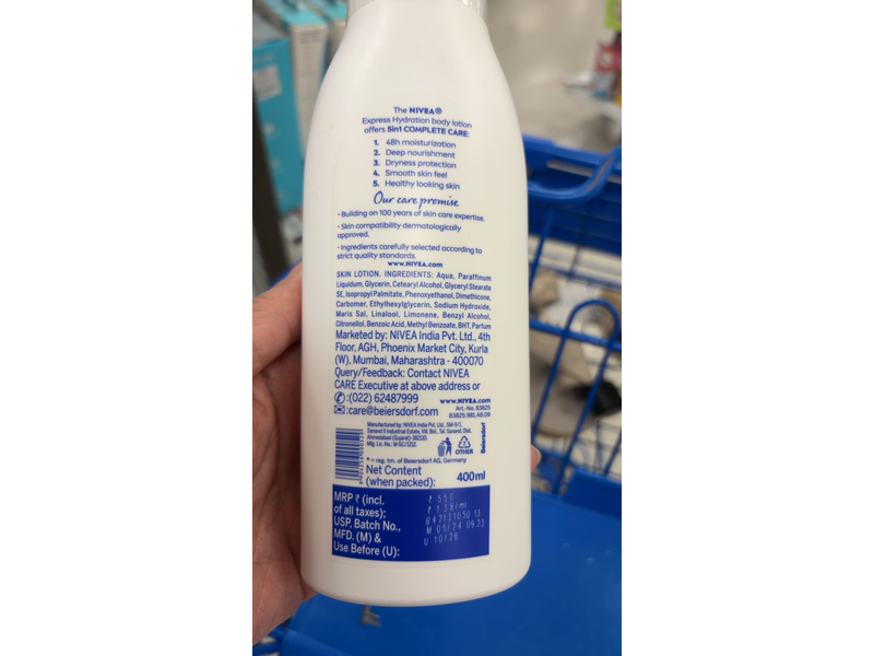 Nivea Express 5 In 1 Body Lotion, 400 mL