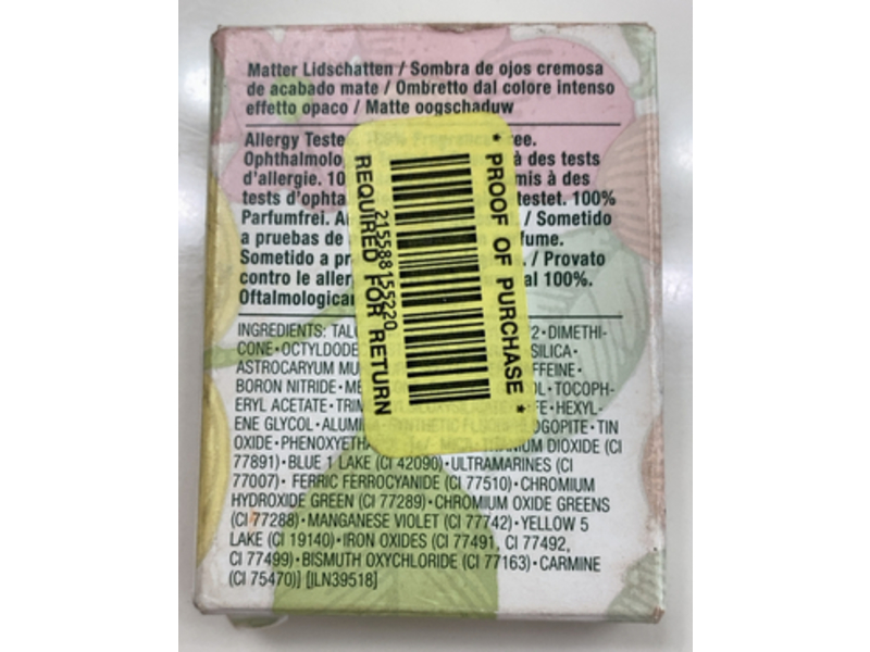 Clinique All About Shadow Soft Matte, Ae Stroke Of Midnight, 0.07 oz/2.2 g