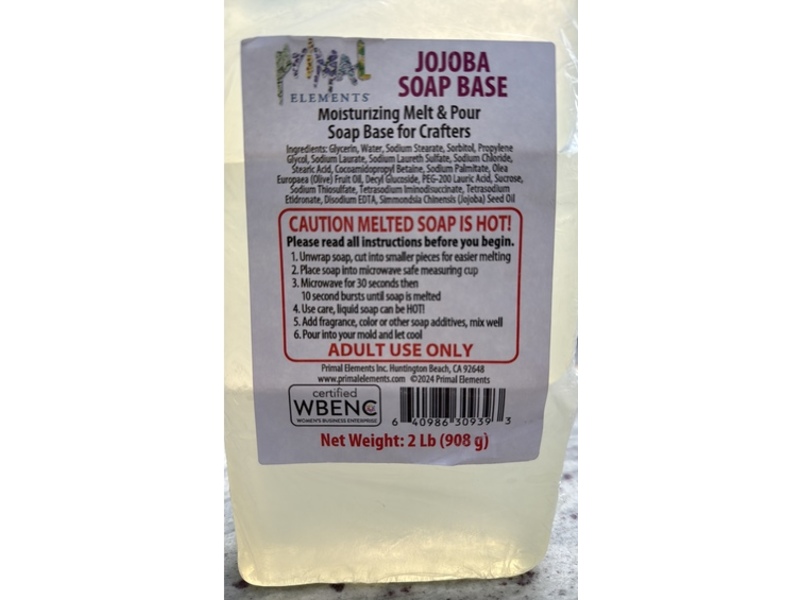 Primal Elements Soap Base, Shea Butter, 908 g