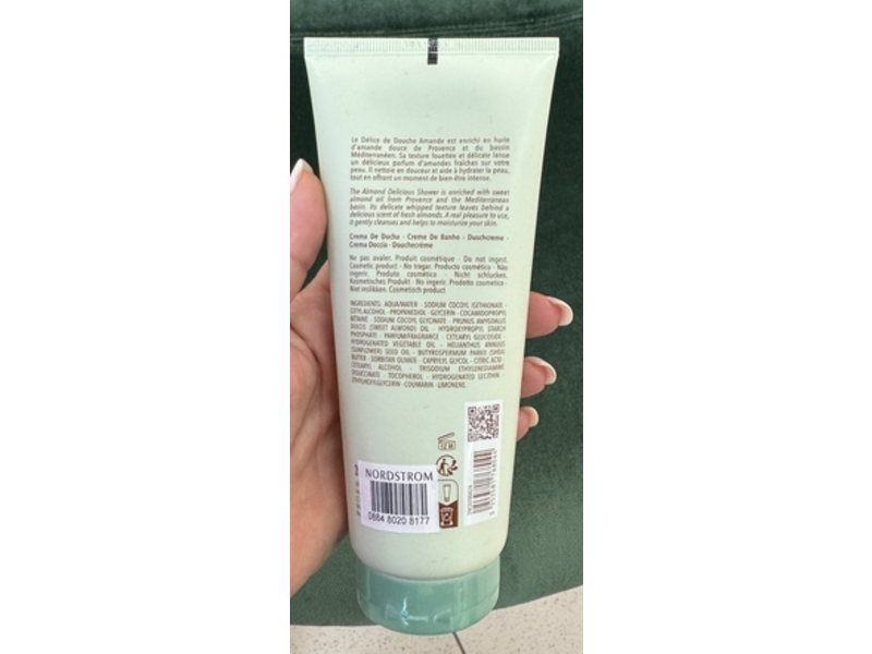 L'Occitane en Provence Delicious Shower Cream, Almond Oil, 4.5 oz/200 mL