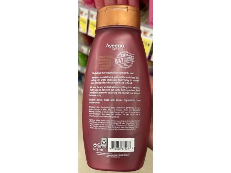 Aveeno Conditioner, Blackberry Quinoa Protein Blend, 18 fl oz/532 mL