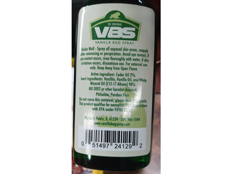 Vanilla Bug Spray, Vanilla, 4 fl oz