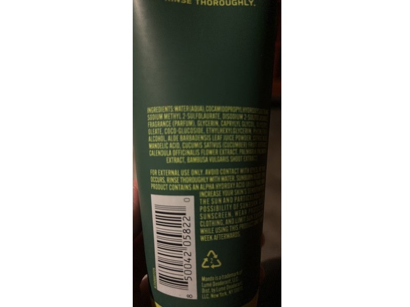 Mando Odor Shield Body Wash, Mt Fuji, 8.5 fl oz/250 mL