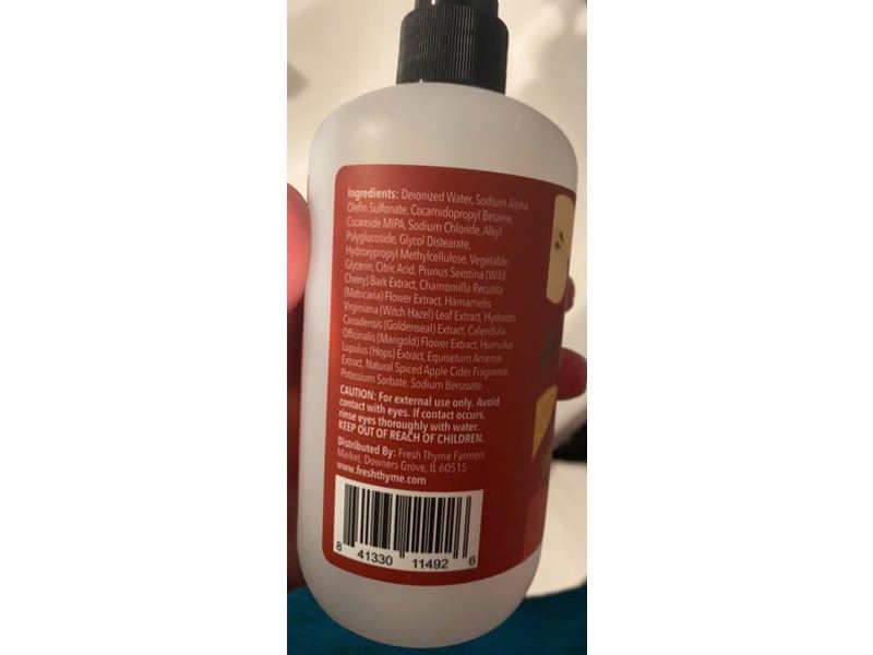 Fresh Thyme Hand Soap, Spiced Apple Cider, Limited Edition, 12 fl oz/355 mL