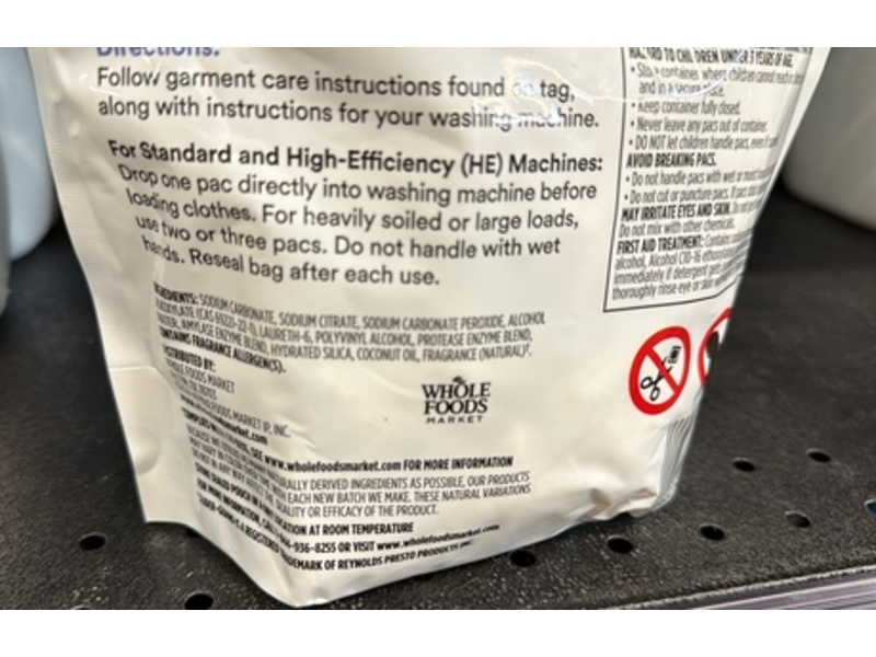 365 By Whole Foods Market Laundry Detergent Pacs, Fresh Linen Scent, 20 oz/567 g, 45 Count