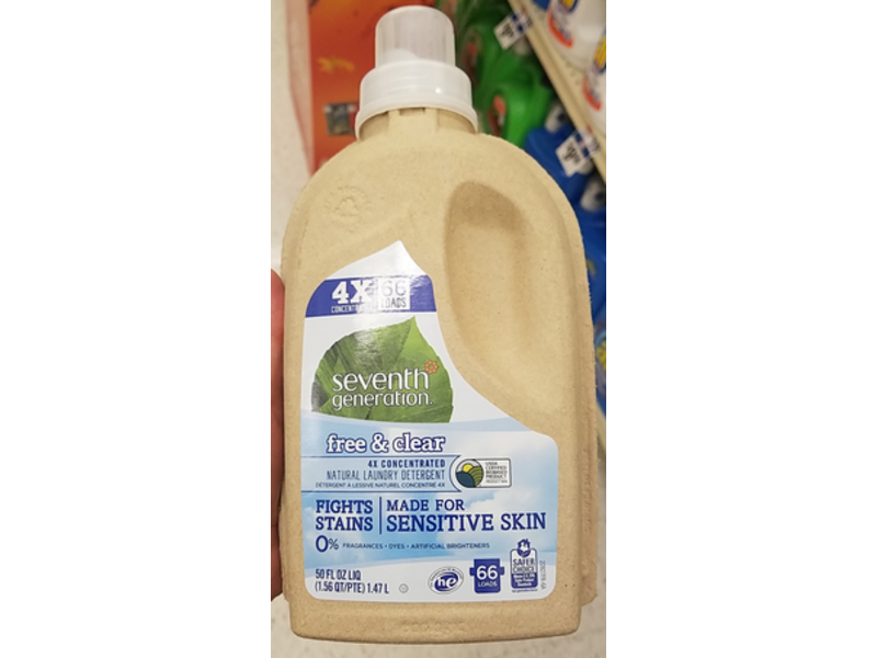 Seventh Generation Free & Clear, Liquid Laundry, 66 Loads, 50 fl oz / 1.47 L