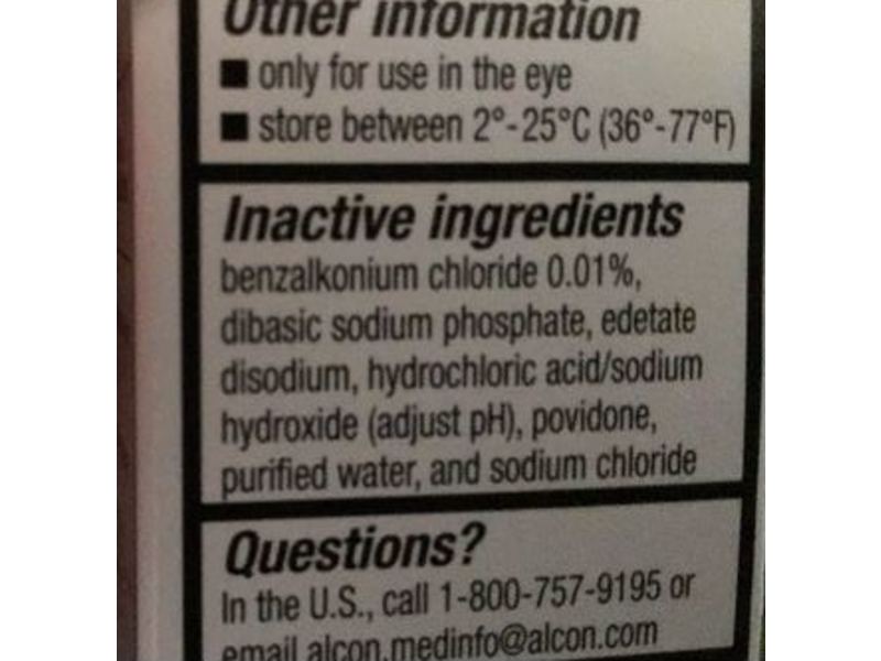 Alcon Pataday Once Daily Relief Eye Allergy Itch Relief, 0.085 fl oz/2.5 mL